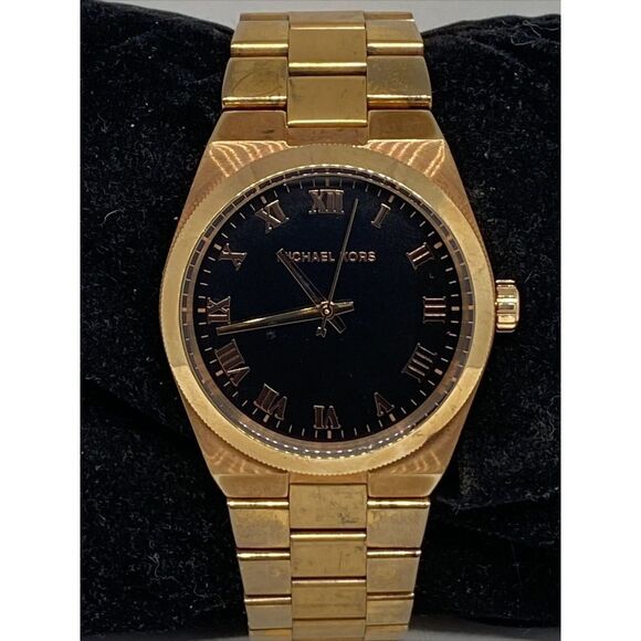 Michael Kors Channing MK5937 Womens Stainless Steel Analog Black Dial Watch VK14 - Picture 2 of 12